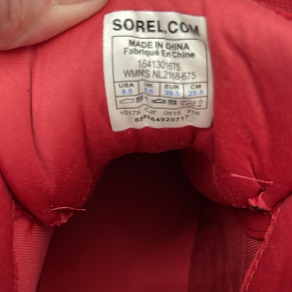 SOREL TIVOLI GO HIGH-TOP RED SNEAKERS WOMENS SIZE 8.5 - Picture 6 of 14